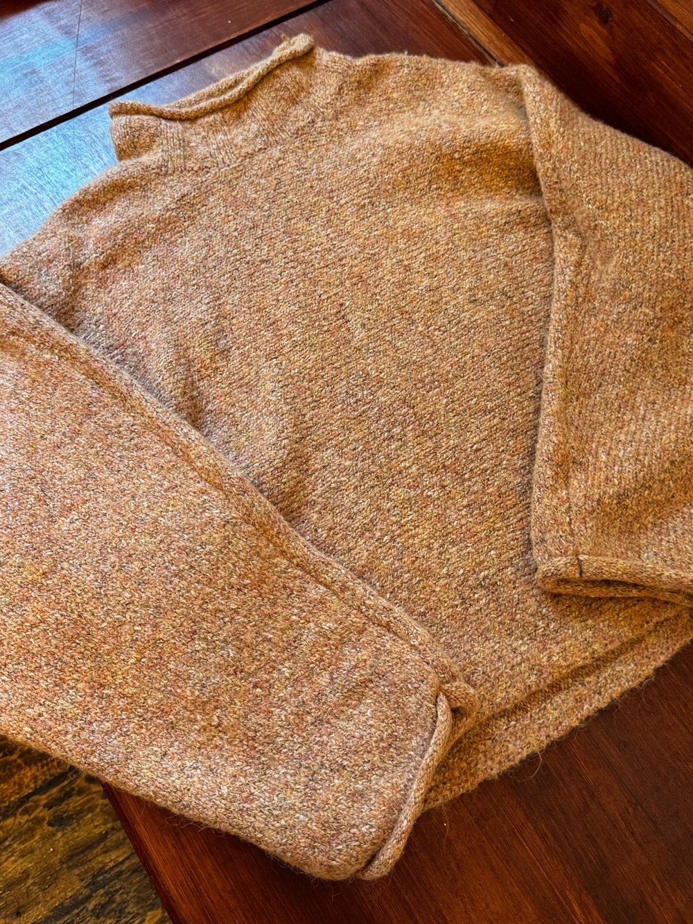 William Rast Roll Mock Neck Wool Blend Sweater XS Boxy Oversized Cozy Slouchy